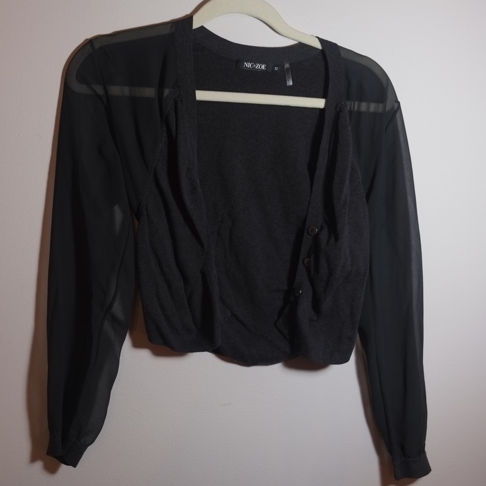 Nic and Zoe sheer sleeved cardigan